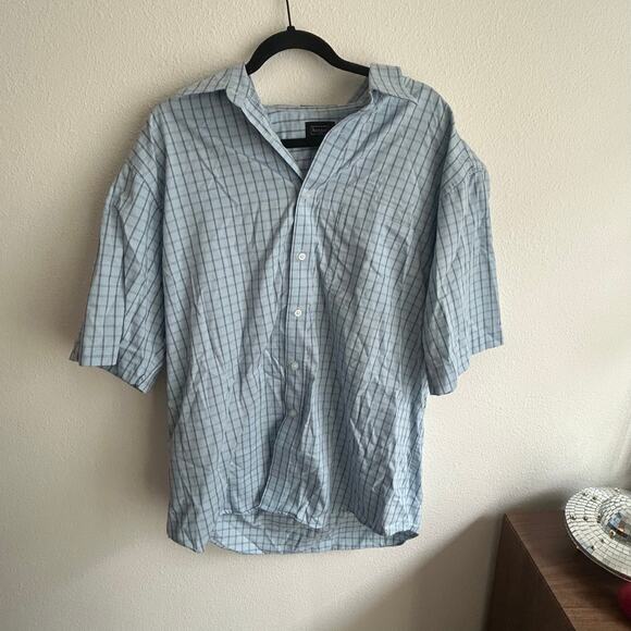 Hagger Short Sleeve Button Down‎ Straight Pocket Shirt XL - Picture 1 of 5
